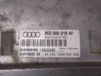 CALCULATOR MOTOR (ECU) AUDI A4 B6 OEM: 8E0906018AF.