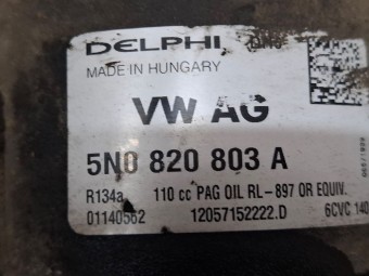 COMPRESOR AC SKODA OCTAVIA II OEM: 5N0820803A.