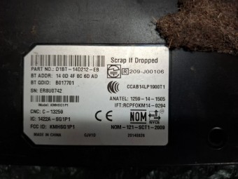 MODUL BLUETOOTH FORD FIESTA VI OEM: 209J00106.