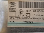 RADIO CASETOFON FORD FOCUS OEM: YS6F-18K876-DA.