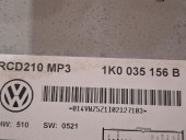 RADIO CD VOLKSWAGEN GOLF VI OEM: 1K0035156B.